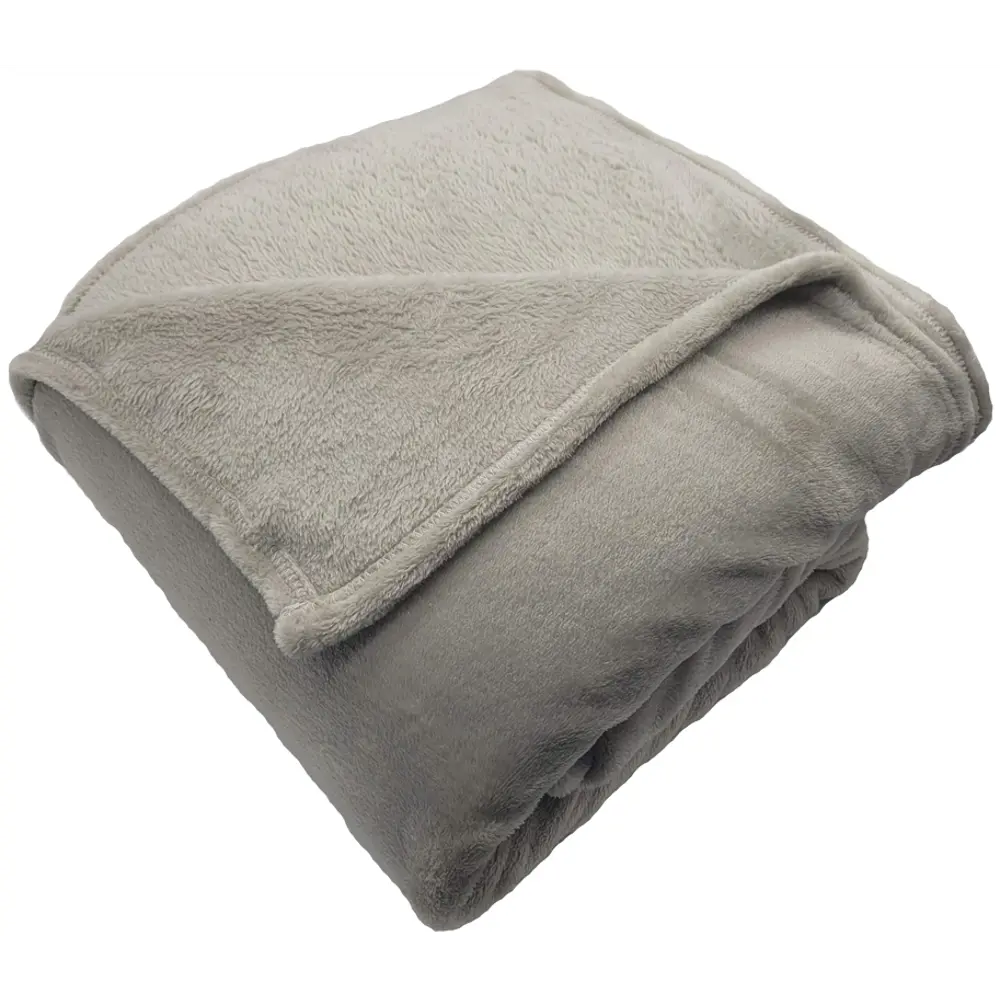 Плед Solid 180x20 см фланель цвет светло-серый Ardenza Промо STLM-2212112