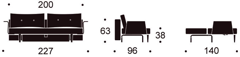 Диван Recast Plus с подлокотниками Rests из ореха, ножками из темного дерева, тёмно-синий Innovation Living RECASTPLUSR515 - Вид №7