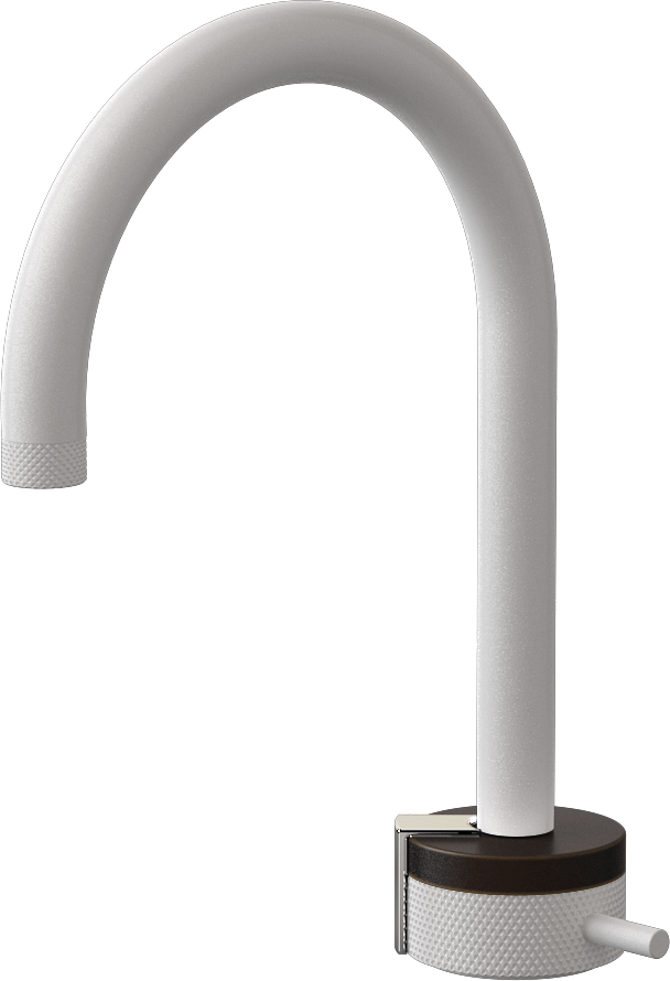 E-11502-R1OB-L2PC-WT Однорычажный прогрессивный смеситель для раковины - излив 16см GRAFF MOD+