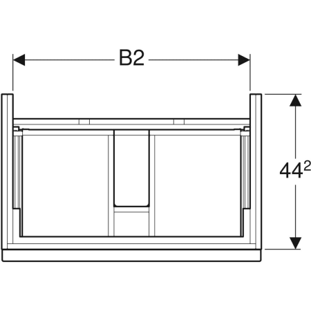 840392000 Шкафчик для раковины Geberit iCon, с двумя выдвижными ящиками Geberit  - Вид №2