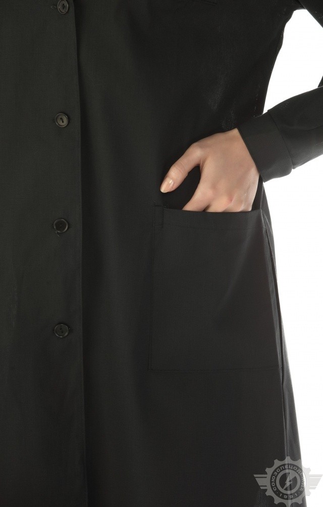 61677 Халат женский темный  Одежда для обслуживающего персонала  размер 52-54/158-164 Спецодежда  - Вид №8