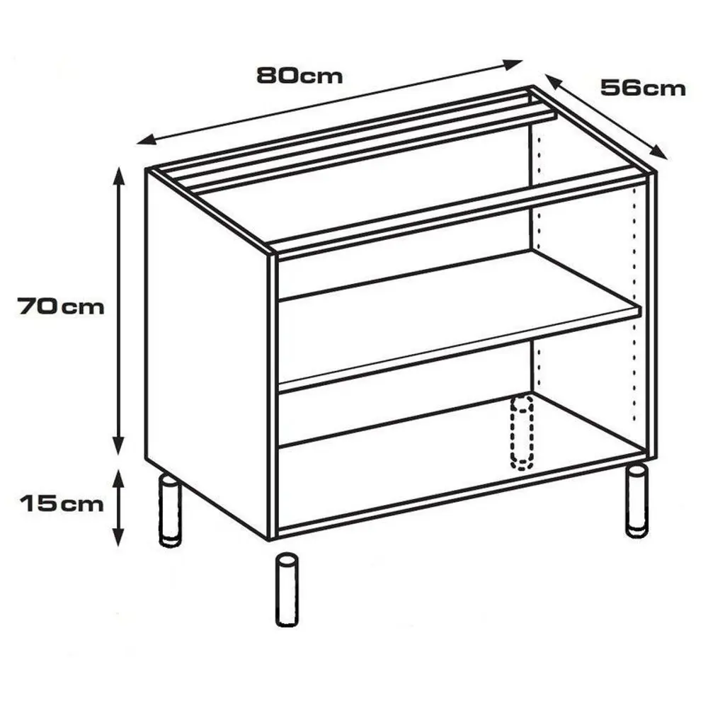 Каркас напольный, 80х56х70 см, белый, ЛДСП 15120241 STLM-2027048 DELINIA 