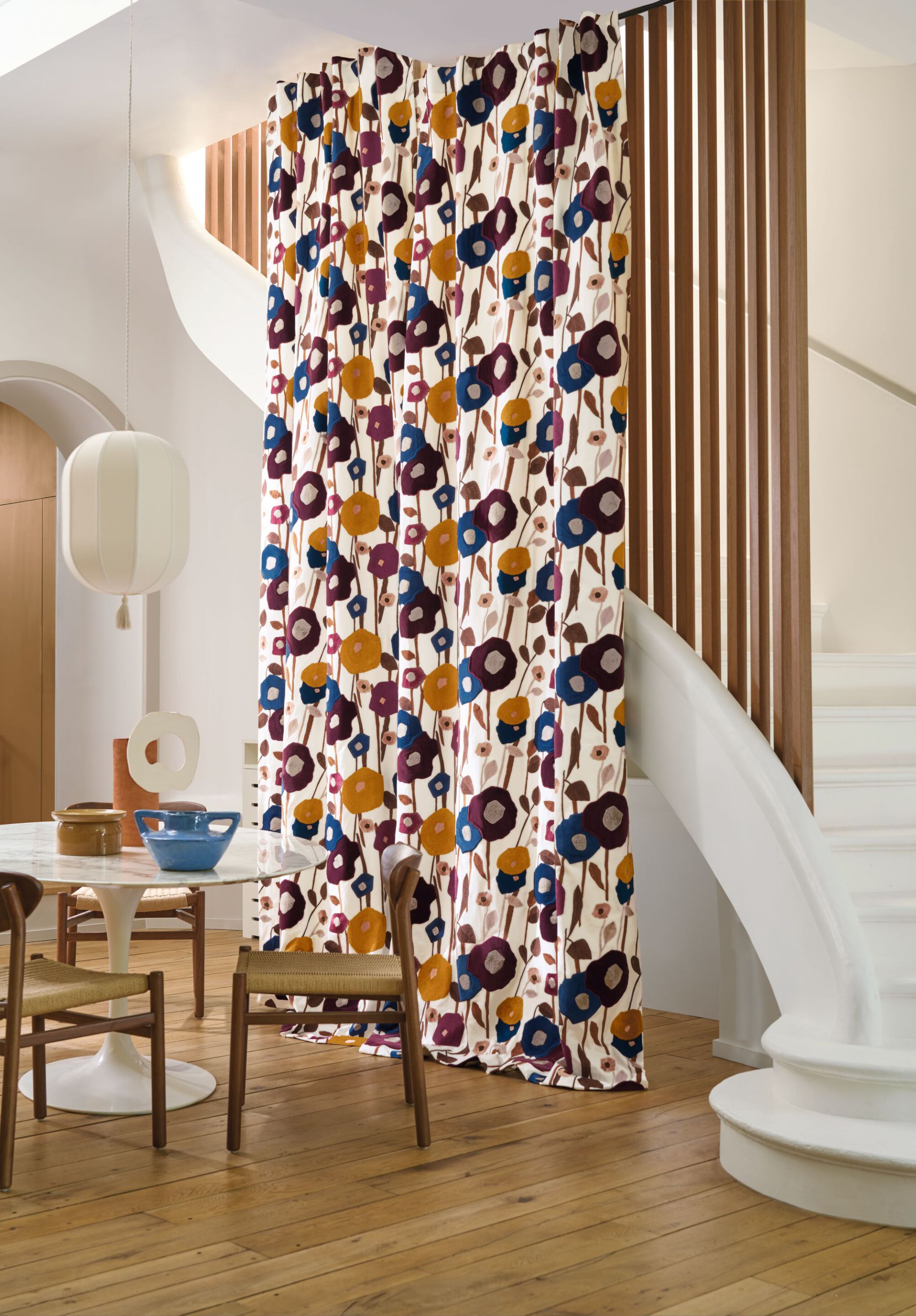 Льняная ткань с цветочным рисунком Casamance Manali ARCH-00000292 - Вид №1