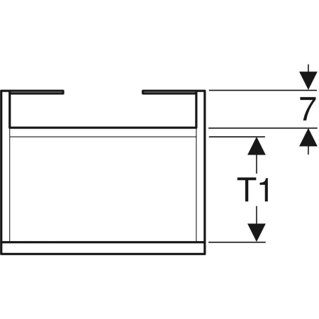 501.903.00.1 Шкафчик для раковины Geberit Renova Plan, с одной дверью Geberit  - Вид №2