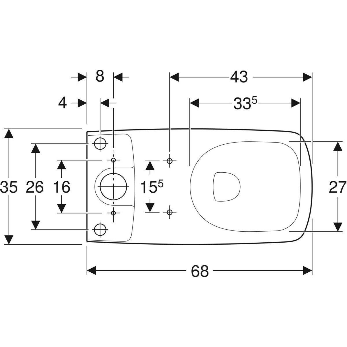 Wc Wire настенная витрина для пола Geberit площадь Сельнова ARCH-00027427 - Вид №2