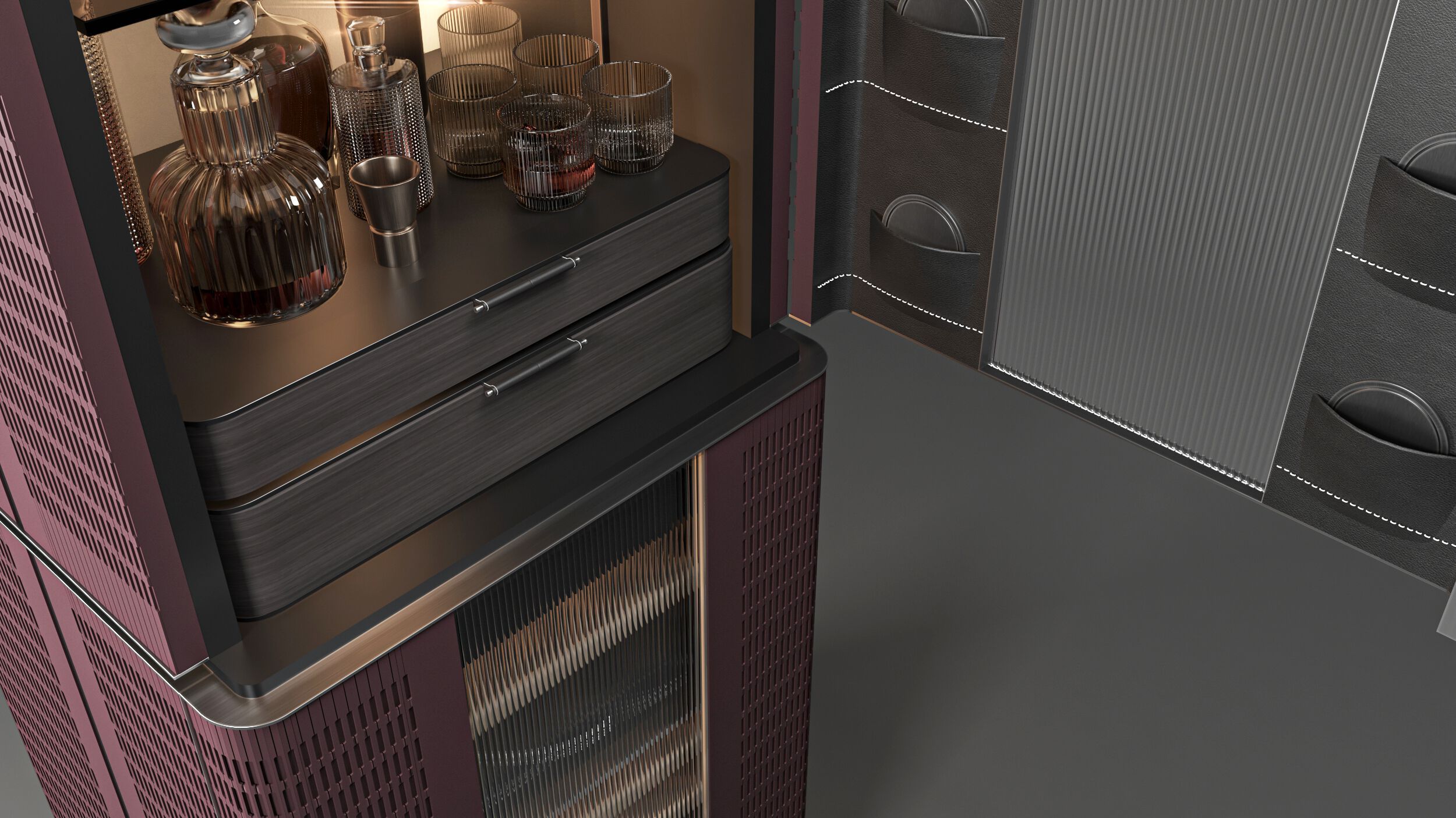 Шкаф для бара с винным погребом и увлажнителем для сигар SKS | Signature Kitchen Suite SKINS CLUB ARCH-00037719 - Вид №7