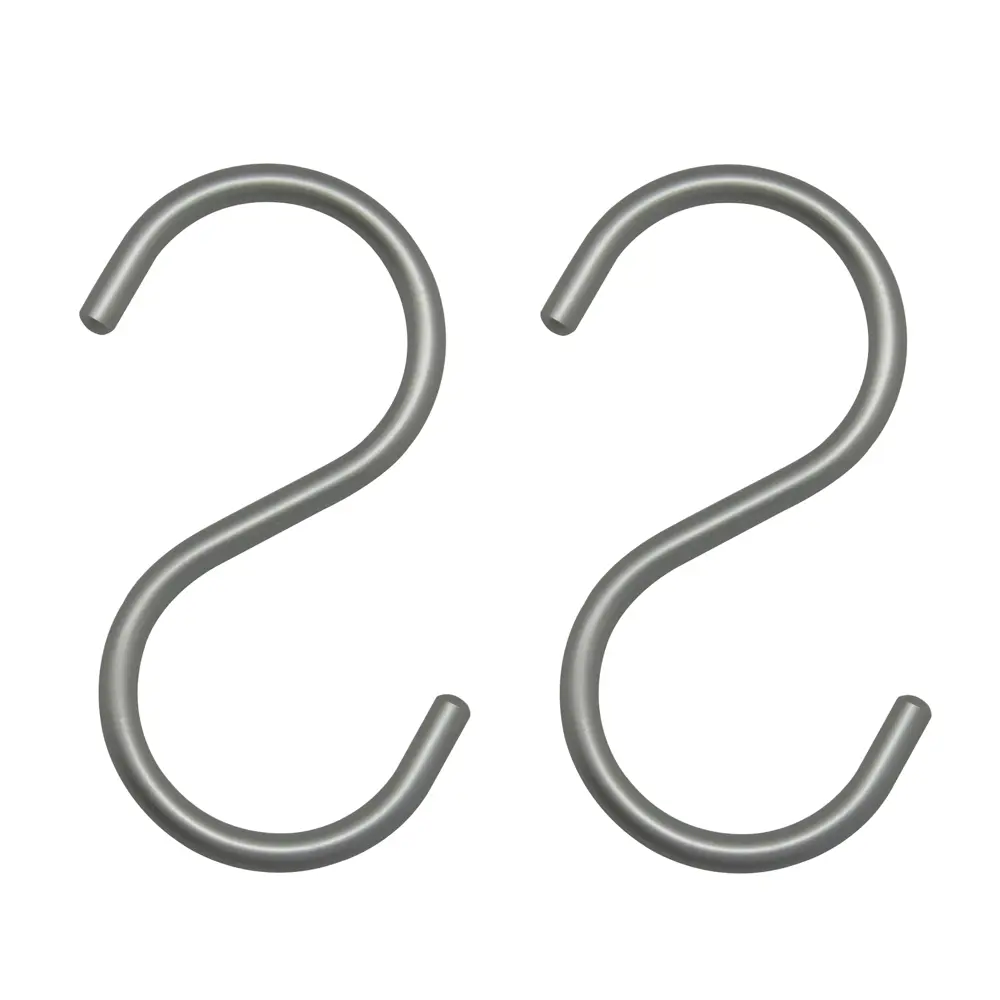 Крючок KONSENSA 5.5 см металл цвет серебро 2 шт Крючок металлический STLM-2050692