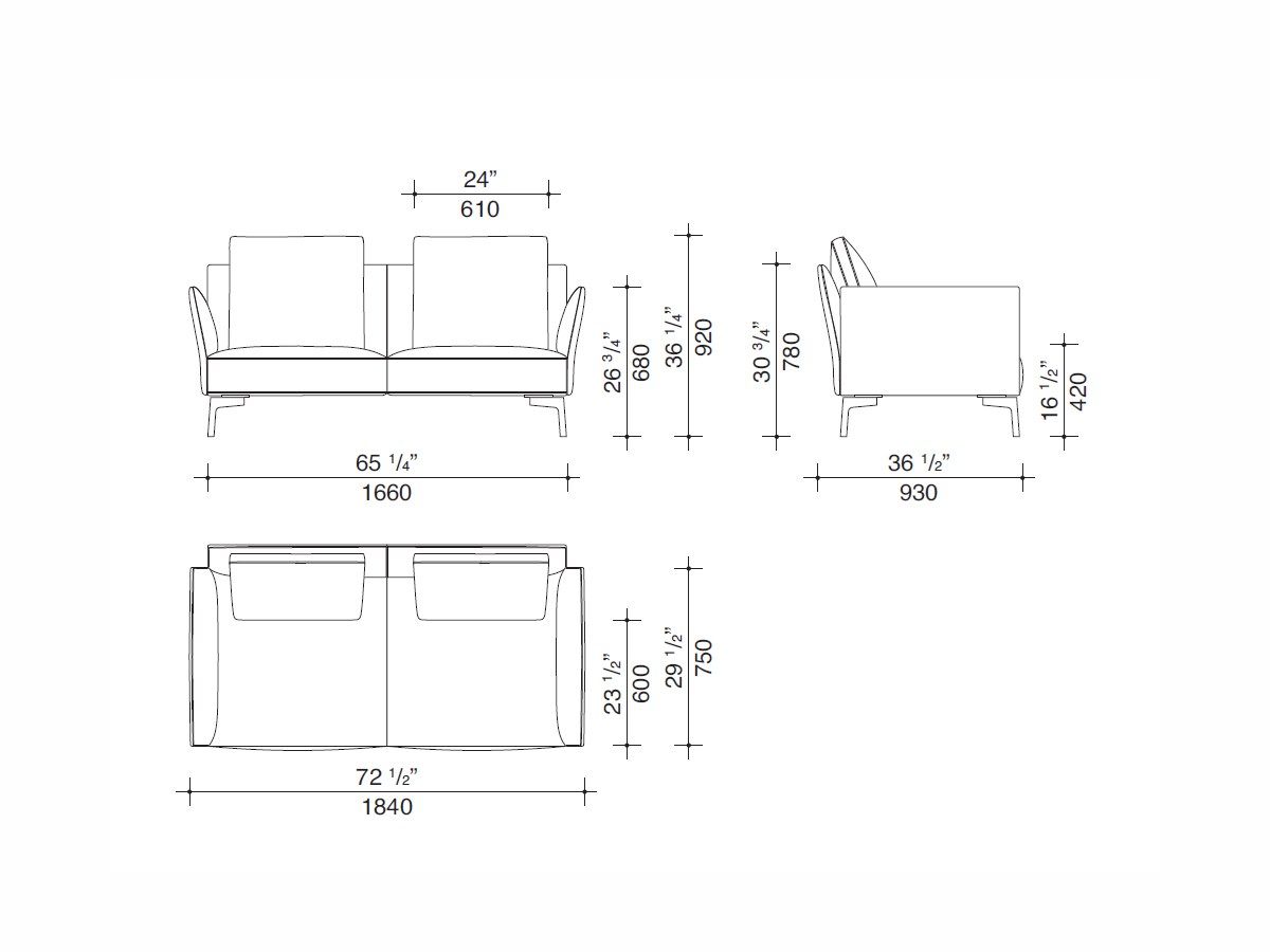 3-местный тканевый диван Lema JERMYN ARCH-00135220 - Вид №7