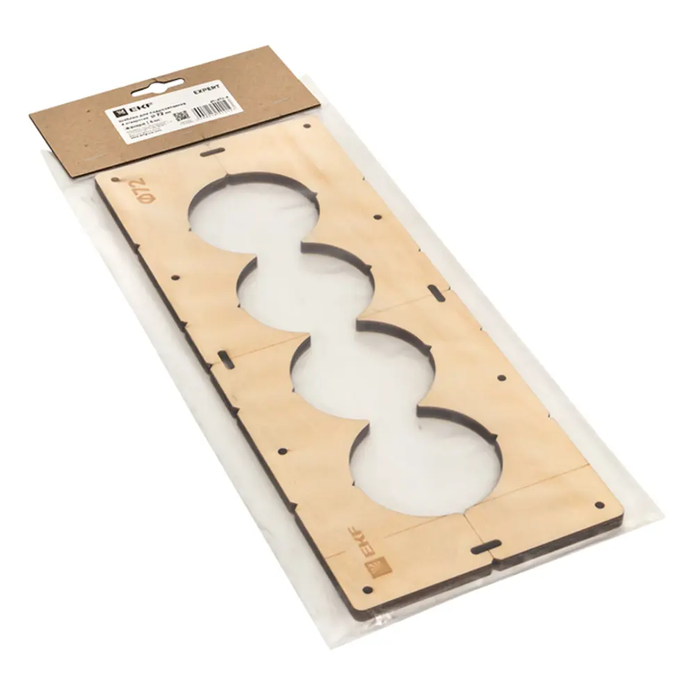 Шаблон для подрозетников EKF d 72 мм 4 поста STLM-2062109 - Вид №1