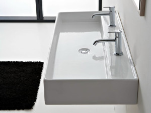 Керамическая двойная подвесная раковина