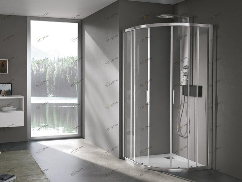 Gruppo Geromin Полукруглая душевая кабина с раздвижной дверью Forty sun-id-1422145