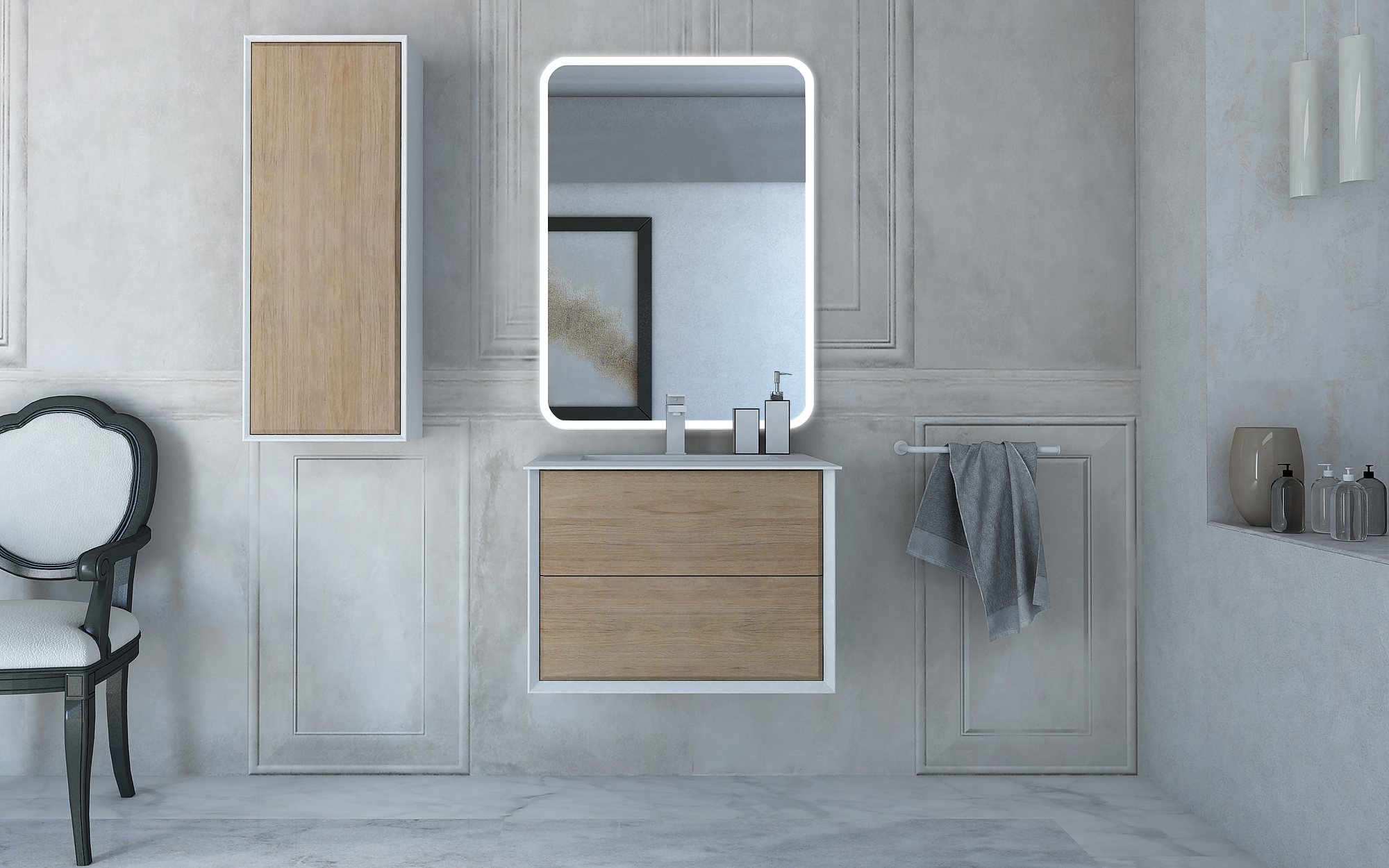 Мебель для ванной CEZARES BELLAGIO 70 Rovere Tabacco - Вид №1