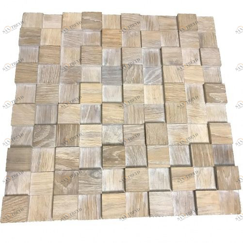 Мозаика и 3D панели из дерева Tarsi 3D 3d Белый 1.0.3.0 Дуб Селект 3д (мозаика панели), гладкая (3Д (мозаика панели), Гладкая) 300х300 мм 1401100054