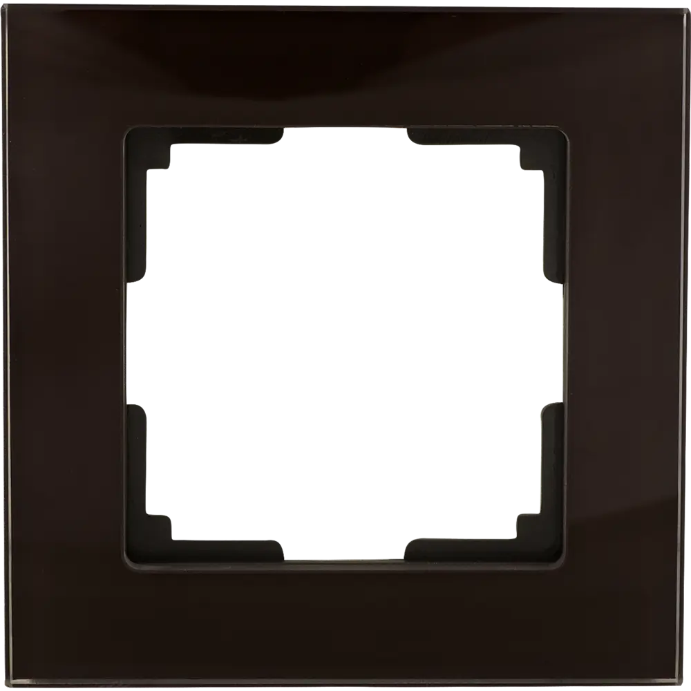 Рамка для розеток и выключателей Werkel Favorit 1 пост стекло цвет коричневый STLM-2129281