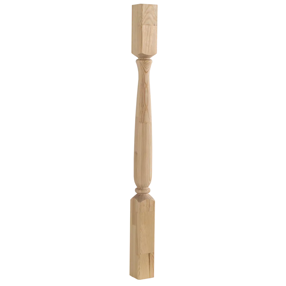 Столб лестничный сращенный хвоя сорт Экстра Амфора 80x80x1100 мм Santreyd STLM-2015736 - Вид №1