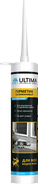 Герметик силиконовый Ultima универсальный белый 280мл 5381 - Вид №1