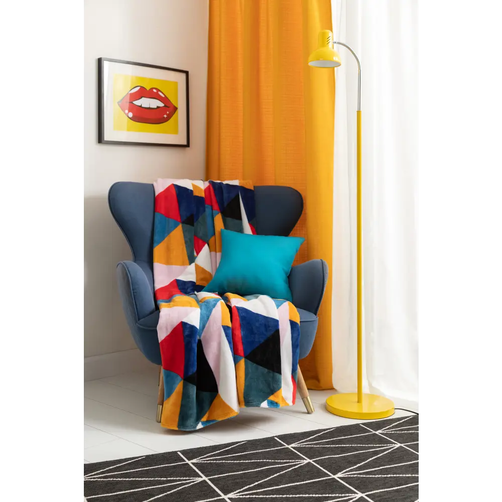Плед «Калейдоскоп» 200x220 см микрофибра цвет мультиколор BELEZZA STLM-2178486 - Вид №3