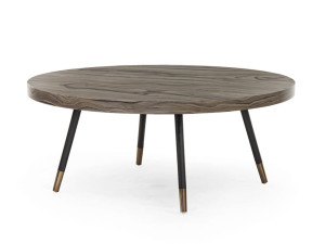 Деревянный круглый журнальный столик