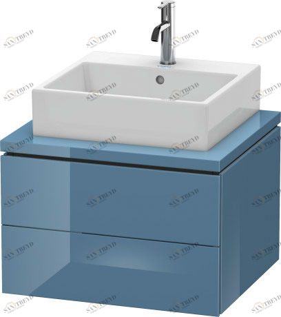 LC581504747 Тумбочка для консоли L-Cube #LC5815 620 x 547 мм Каменно-синий глянцевый лак Duravit