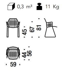 Стул из плетеной инженерной пластмассы с подлокотниками MOROSO Tropicalia ARCH-00054501 - Вид №10