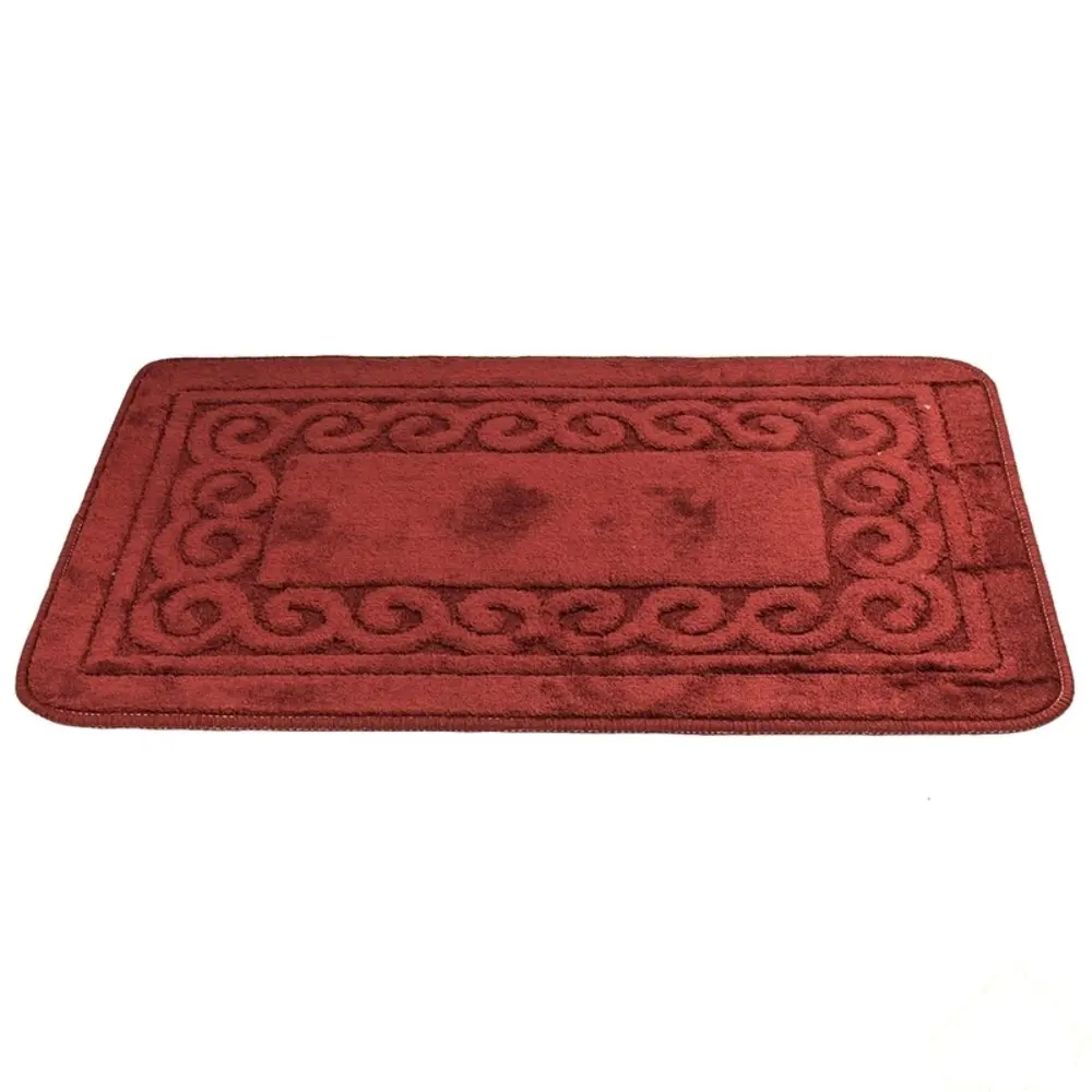 Коврик для ванной комнаты бордовый, 76x50 см MR PENGUIN Без серии STLM-2070193
