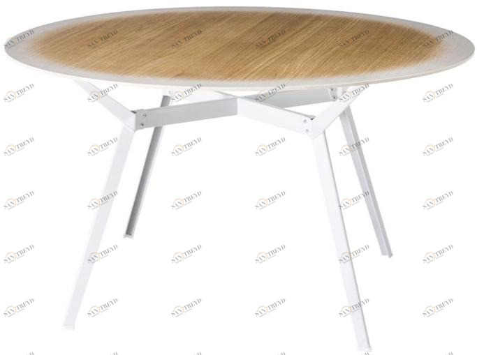 Moroso Круглый стол из стали и дерева Pylon sun-id-1440270