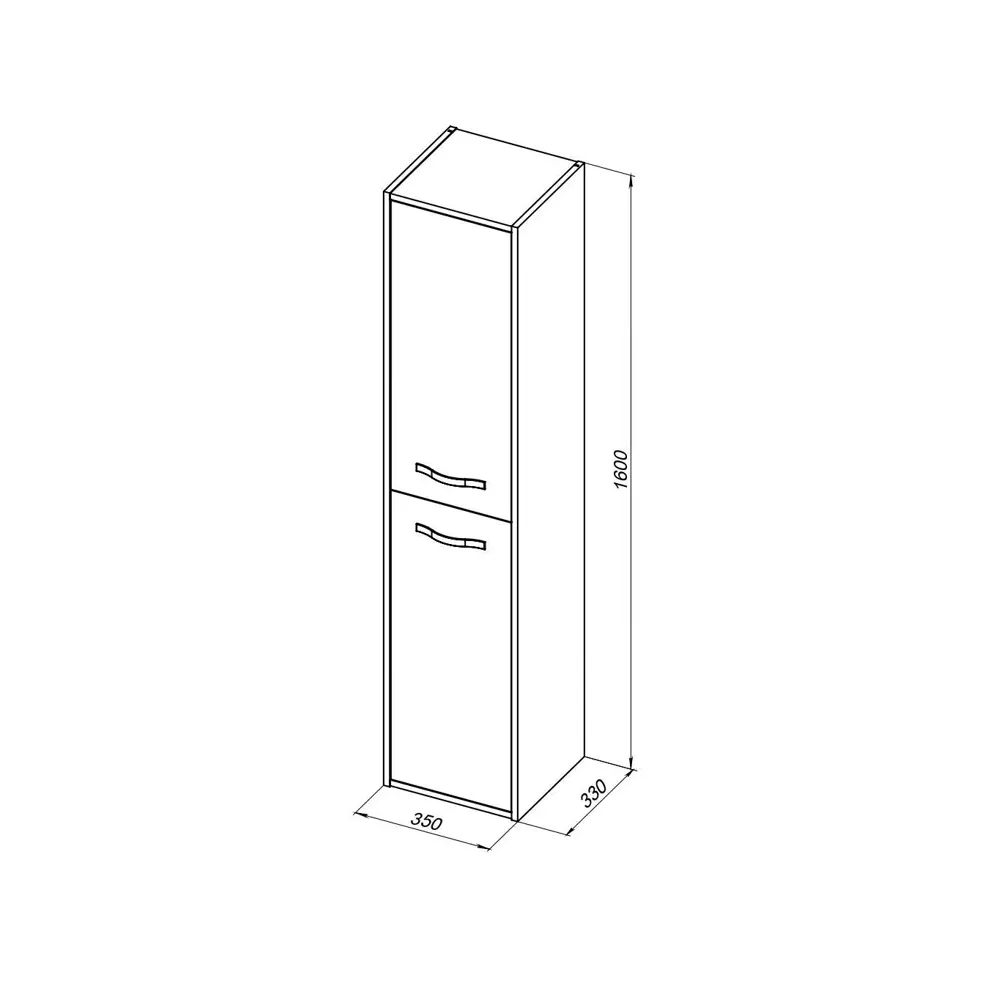 Пенал Инди 160x35 цвет дуб белый Santreyd STLM-2154876 - Вид №5