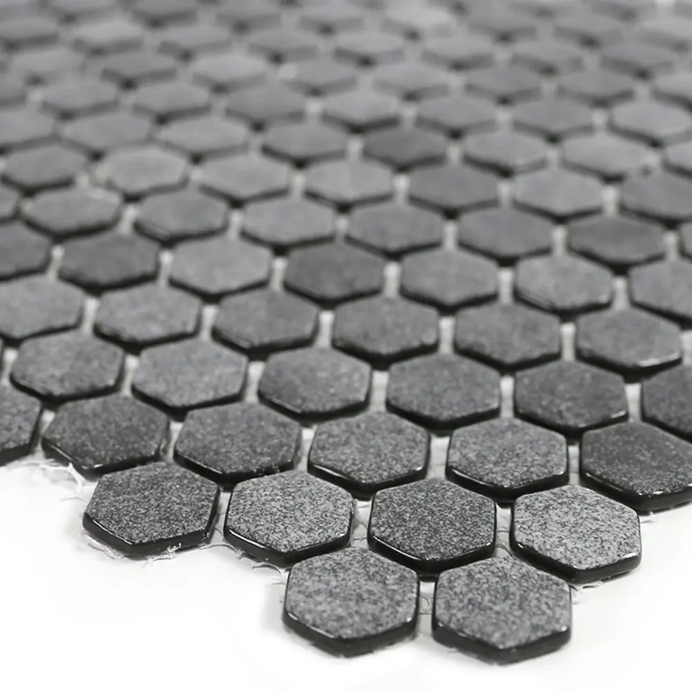 Мозаика стеклянная Natural STP-GR009-HEX 29x29 см цвет темно-серый Santreyd Steppa STLM-2178905 - Вид №1