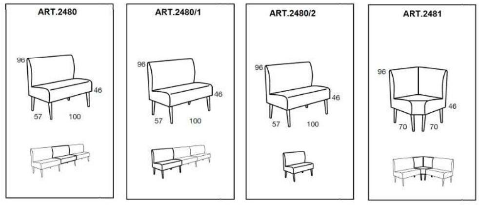 Sedex Барный диван из ткани sun-id-1412415 - Вид №2