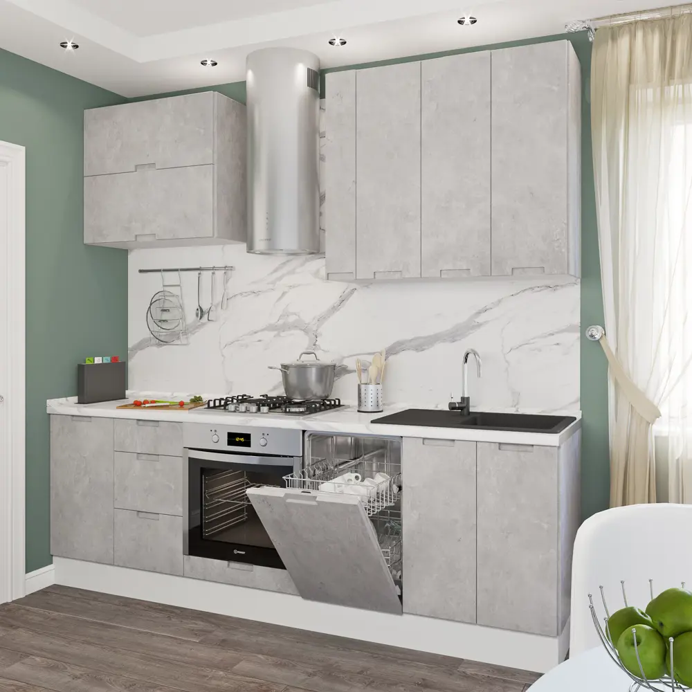 Фасад для кухонного ящика Берлин 39.7x25.3 см Delinia ID МДФ цвет серый STLM-2180869 - Вид №8