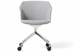 Diemme Вращающееся офисное кресло из ткани на колесиках Clop