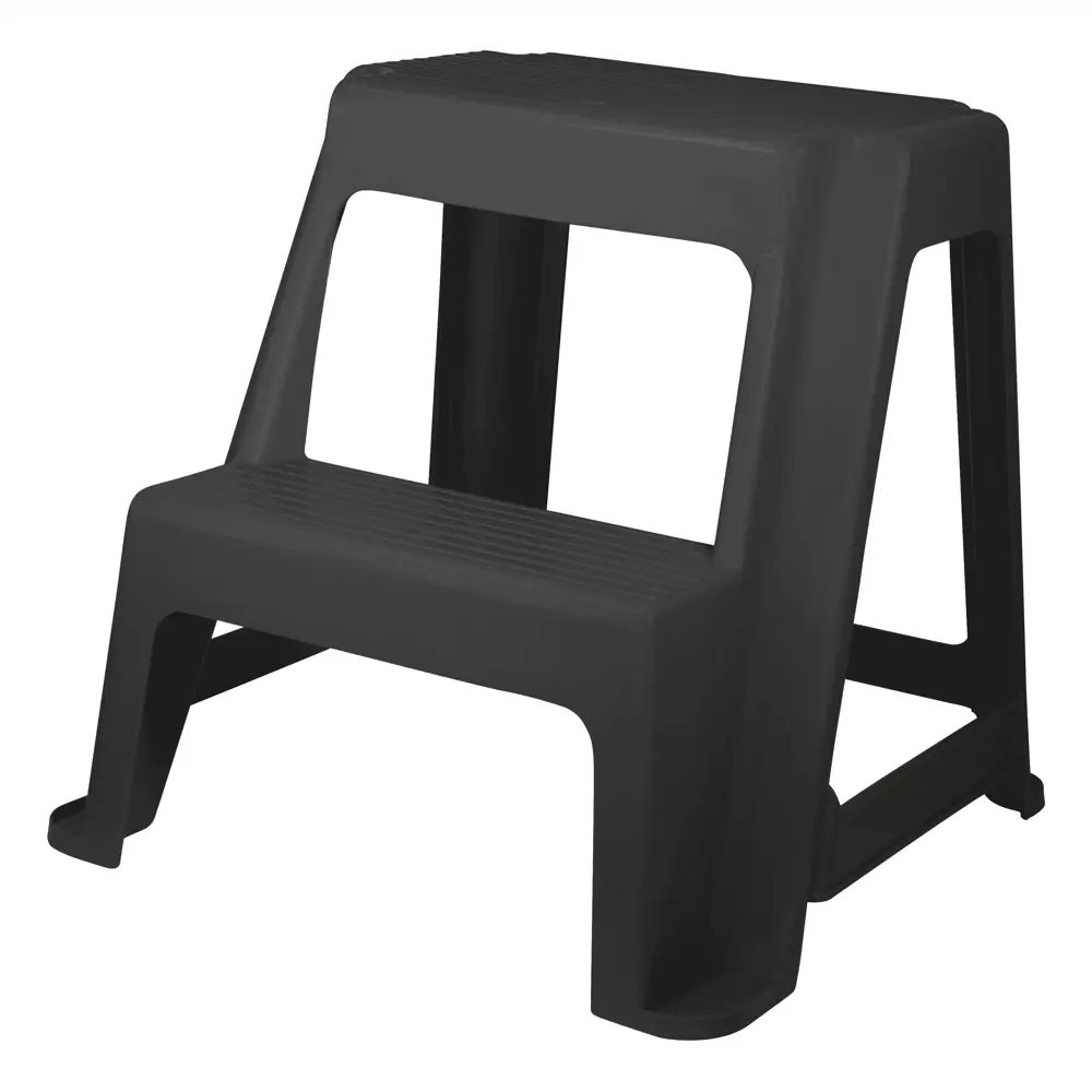 Табурет со ступенькой 48x47x41 см ударопрочный пластик цвет чёрный Santreyd STLM-2055746