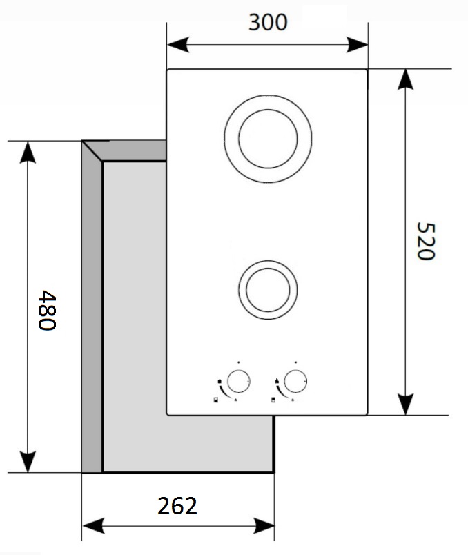 9907754 Газовая варочная поверхность Akpo PGA 302 FGC2 BL STDN-0026794 - Вид №7