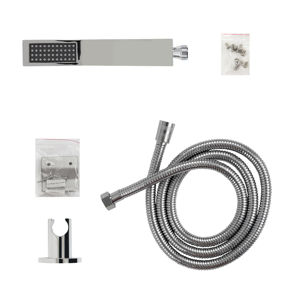 GFmark - Душевая панель РАЗБОРНАЯ - "тропический душ" с двумя лейками, корпус МАТОВАЯ нержавеющая сталь марки 304, код: 5511  - Вид №3