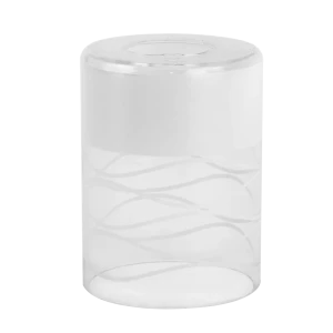 Плафон для люстры Nina Glass Цилиндр E27 стеклянный прозрачные нити, цвет белый