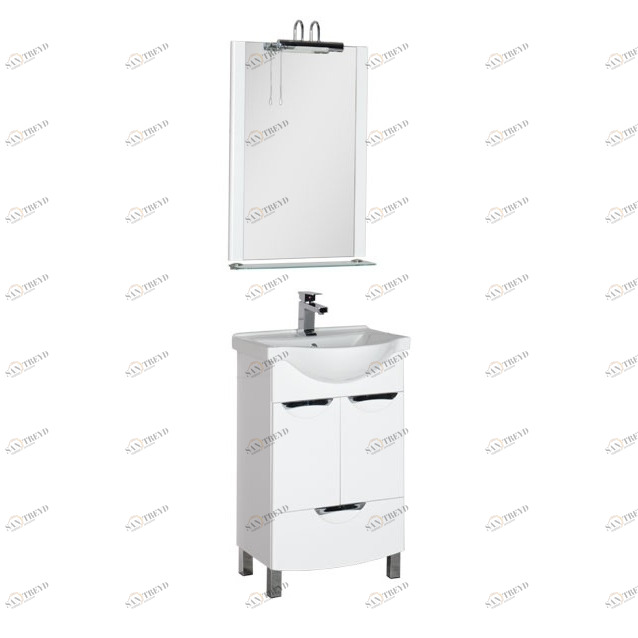 Комплект мебели Aquanet Асти 55 белый (2 дверцы 1 ящик) 00178437