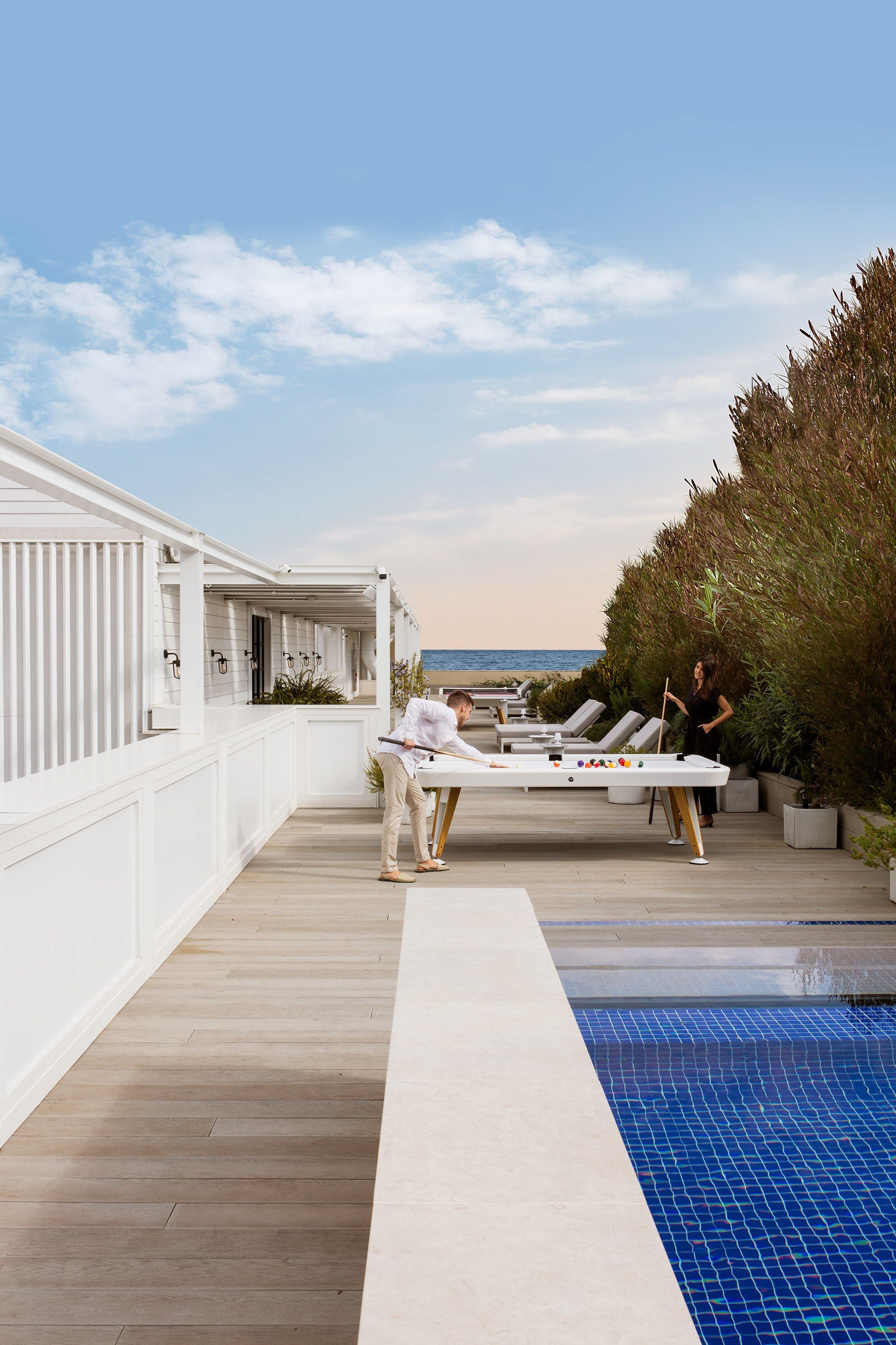 Открытый бильярдный стол из окрашенной стали и дерева RS Barcelona диагональ ARCH-00042076 - Вид №7