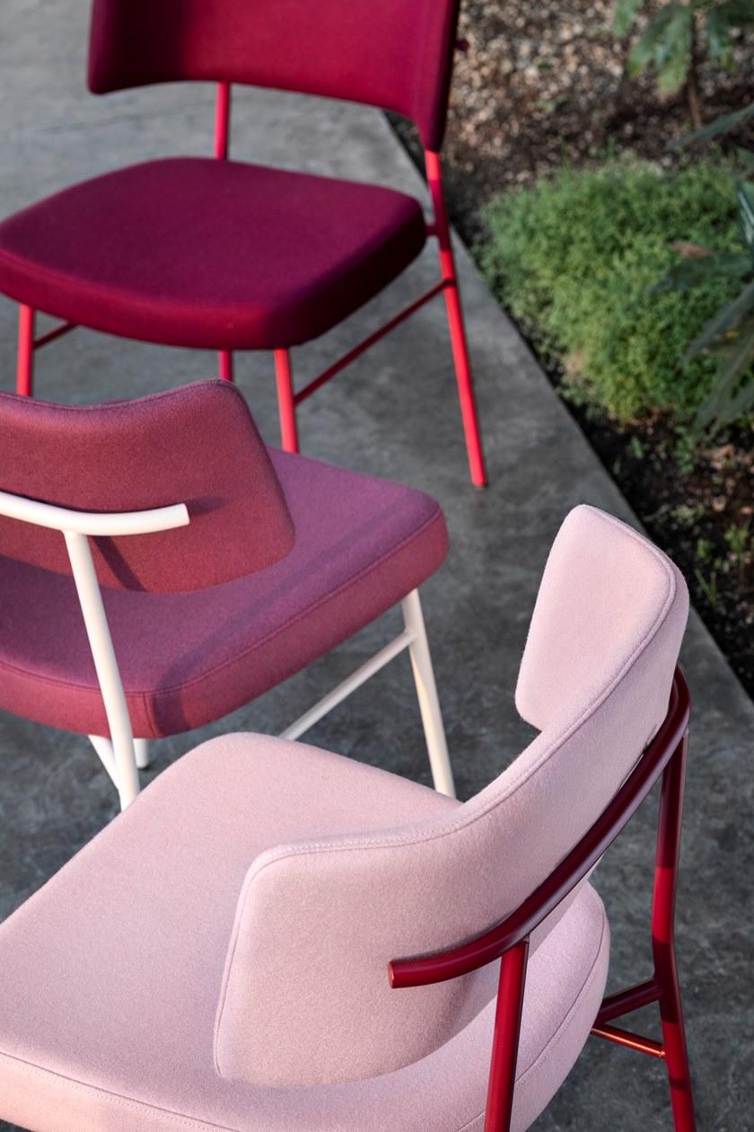 TrabA' Стул с открытой спинкой, обитый тканью Marlen 0161-met-im-marlen - Вид №10