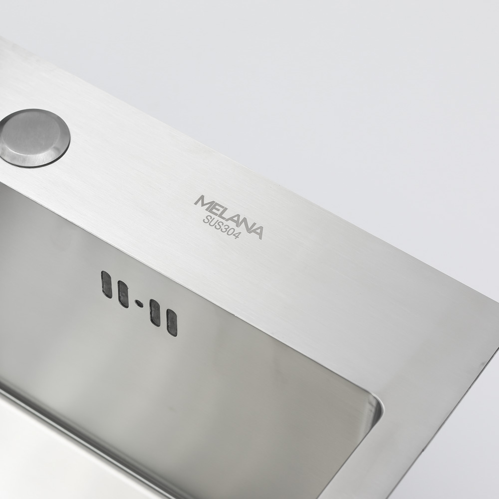 Мойка H5045 MELANA ProfLine 3,0/200 САТИН врезная прямоугольная с коландером H5045 H5045 сатин - Вид №5