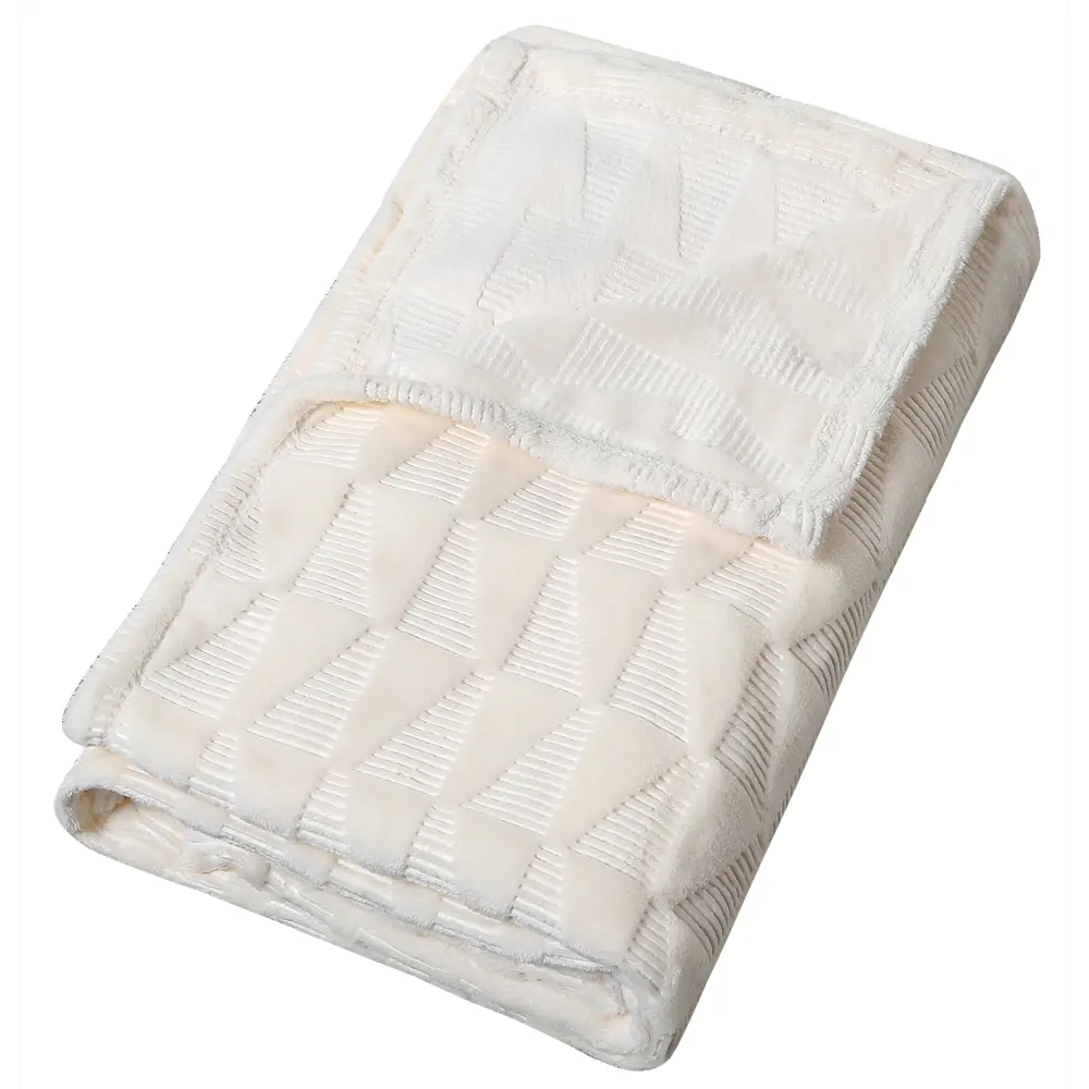 Плед Triangel 180х200 см велсофт цвет экрю Santreyd STLM-2048663 - Вид №2