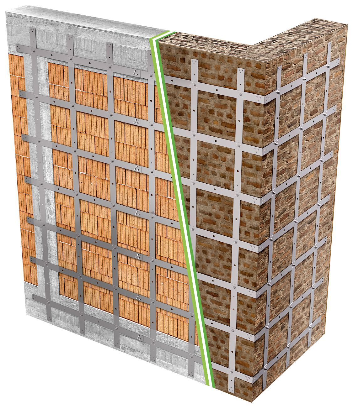 Сухой стальной сейсмической арматуры Progetto Sisma SISMAGRID ARCH-00138802 - Вид №1