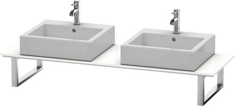 XL046C08585 Консоль для накладных раковин и встраиваемых умывальников, для угла слева X-Large #XL046C 550 мм Белый глянцевый лак Duravit - Вид №2