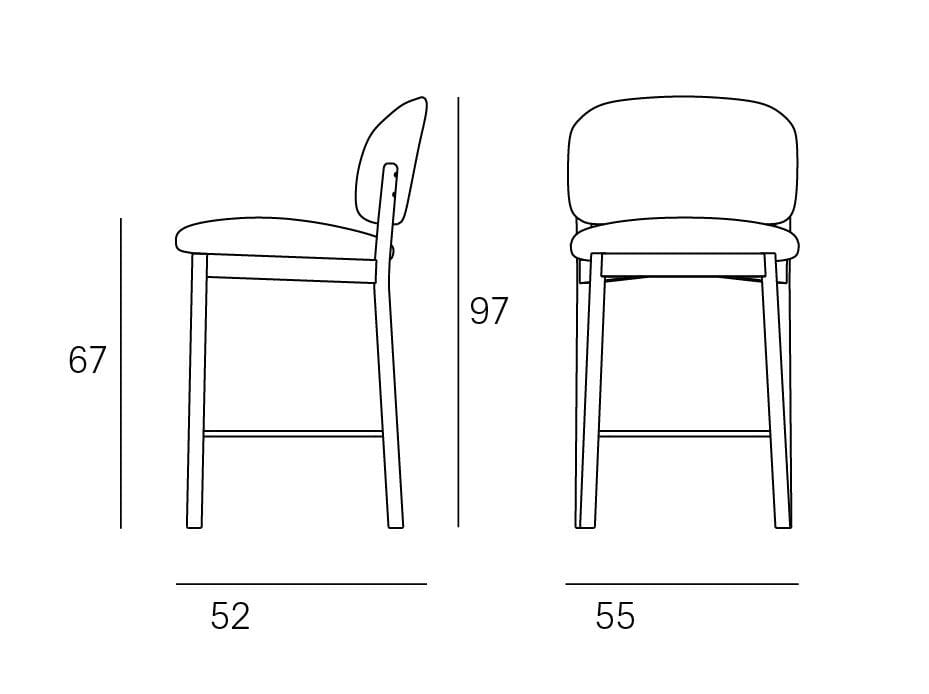 Тканевый мягкий стул Blasco&Vila RC Wood ARCH-00087698 - Вид №6
