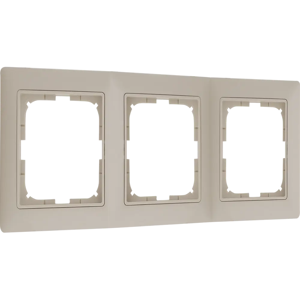 Рамка для розеток и выключателей ABB Basic55 3 поста, цвет белый Basic 55 STLM-2150808 - Вид №1