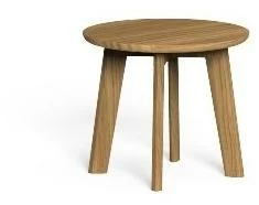 Talenti Низкий круглый журнальный столик из тикового дерева Cleo teak