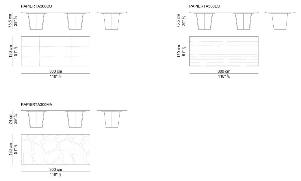 Прямоугольный стол для совещаний с кожаной обивкой i 4 Mariani Papier ARCH-00082229 - Вид №5