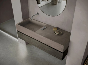 Прямоугольный подвесной одиночный умывальник