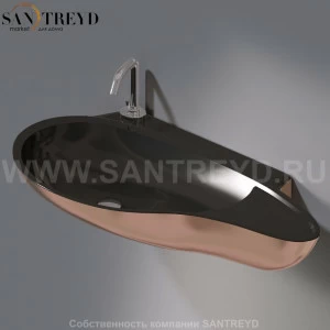 L500T0R1V4.260 Подвесная раковина настенная овальная A. e T. Italia SPOT черная