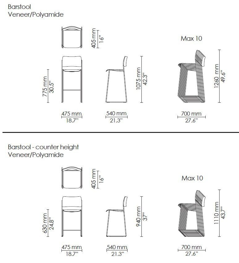 Высокий стул для укладки салазок Howe 40/4 ARCH-00022899 - Вид №5