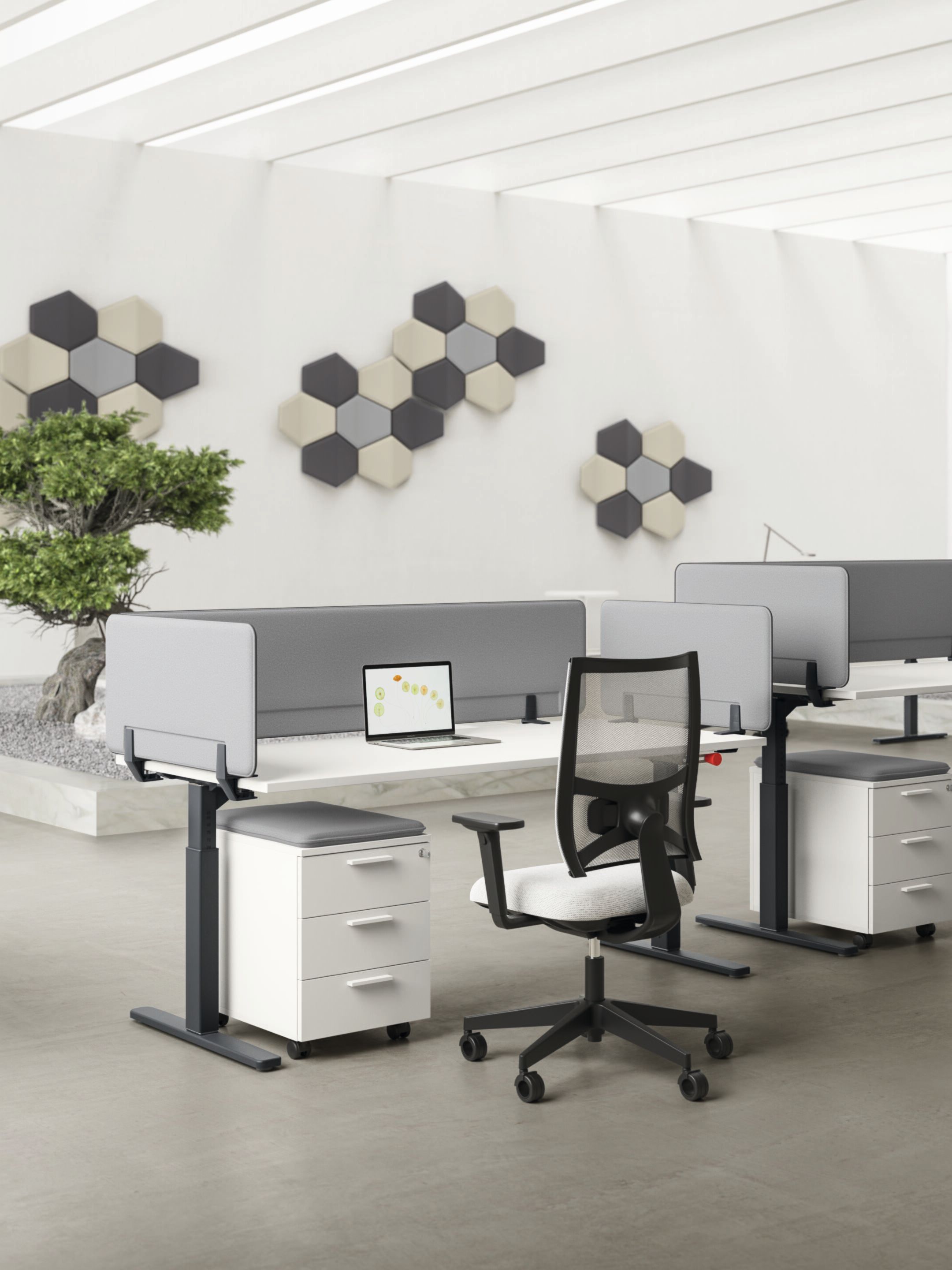 Секционная рабочая станция из меламина и металла DVO Nobu ARCH-00120772 - Вид №1